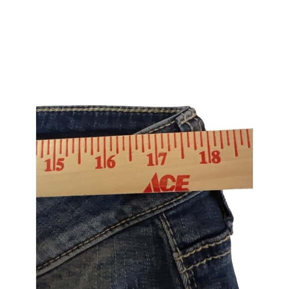 Seven7 Ankle Skinny Distressed Sequin Detail Denim Blue Jeans Women's Size 16 - Picture 6 of 12